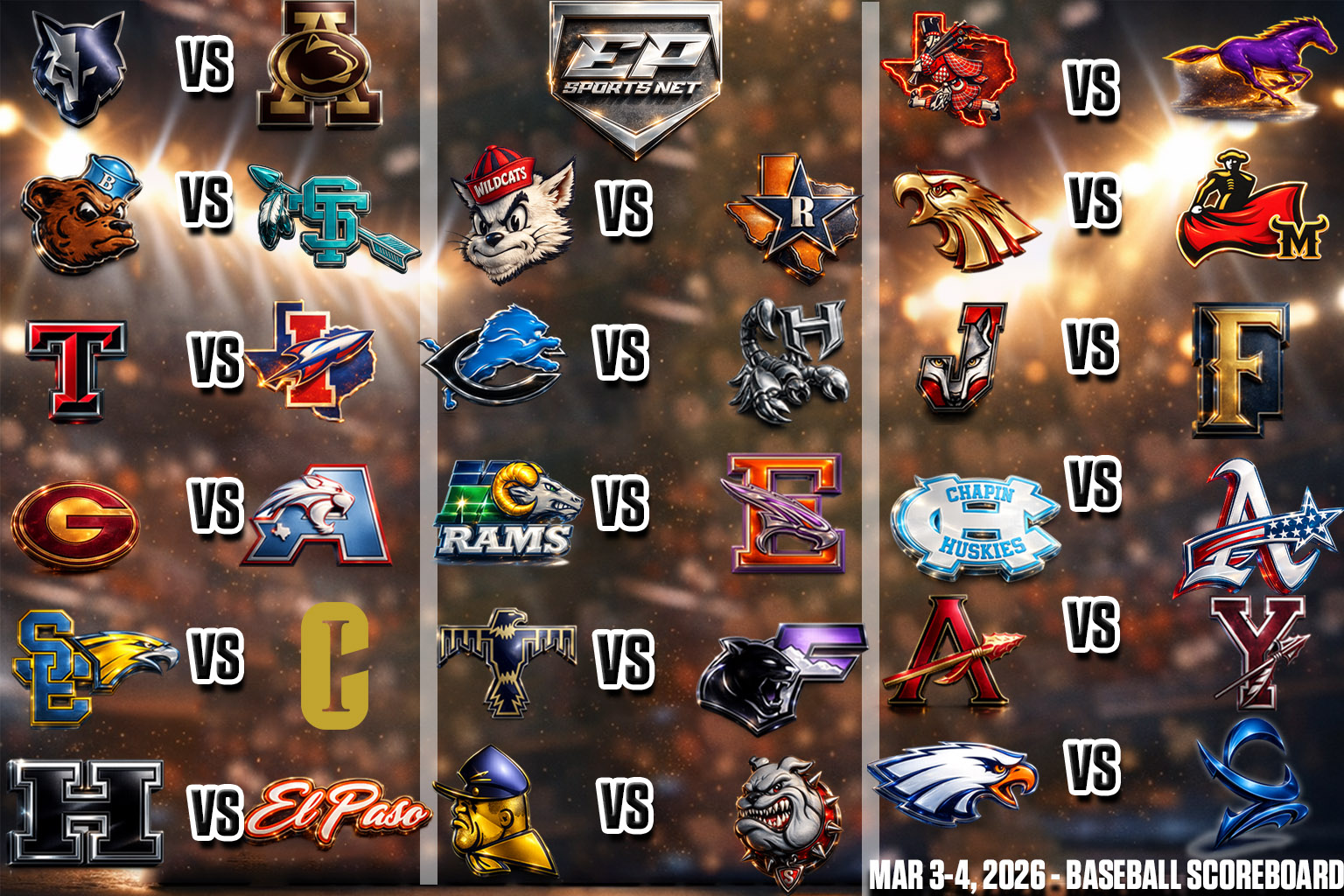 HS Scoreboard: 3.3.26 Baseball