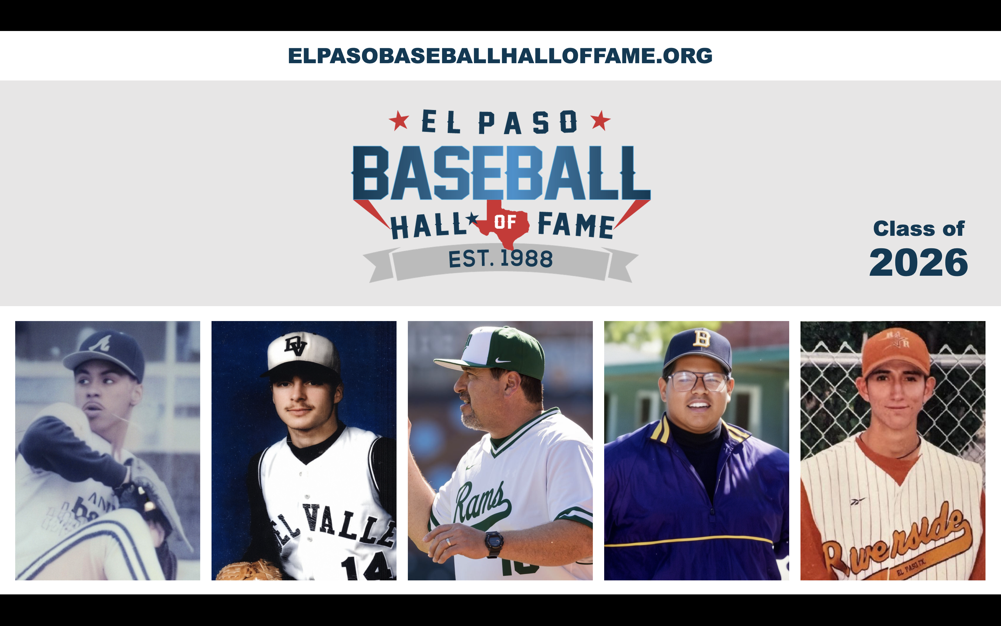 2026 El Paso Baseball Hall of Fame Class – Banquet Aug 2, 2026